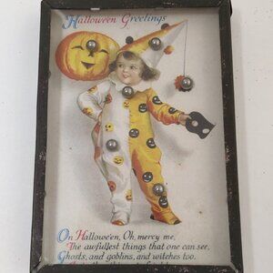 Bruce Elsass - Halloween Girl in Clown Costume - Vintage Style Ball Bearing Game